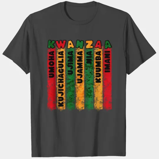 Retro Grunge Kwanzaa Principles T Shirts