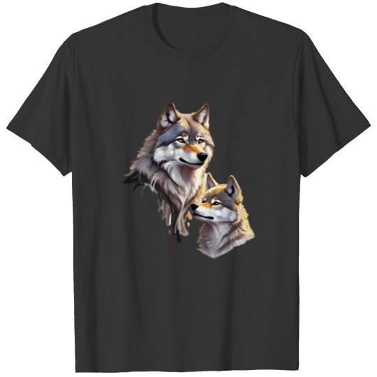 baby Wolf and Mother T Shirts