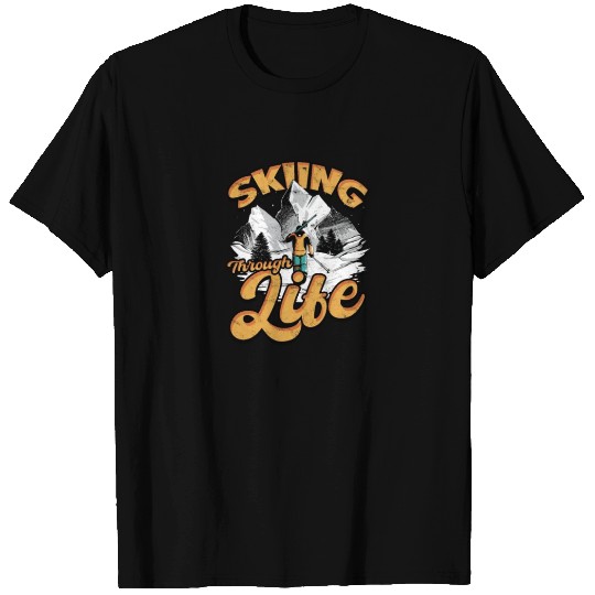 Skiing through Life - Snow T Shirts