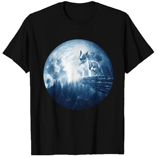 Bull Terrier Miniature Dog Moon Dog Mom Dad Women T Shirts