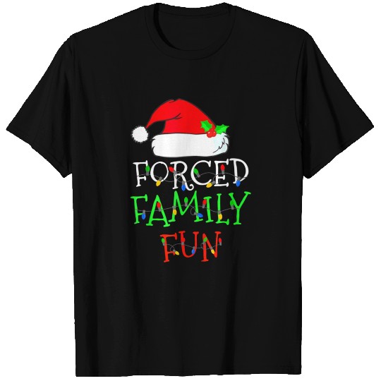 Forced Family Fun Sarcastic Christmas Pajama T Shirts