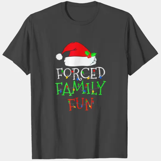Forced Family Fun Sarcastic Christmas Pajama T Shirts
