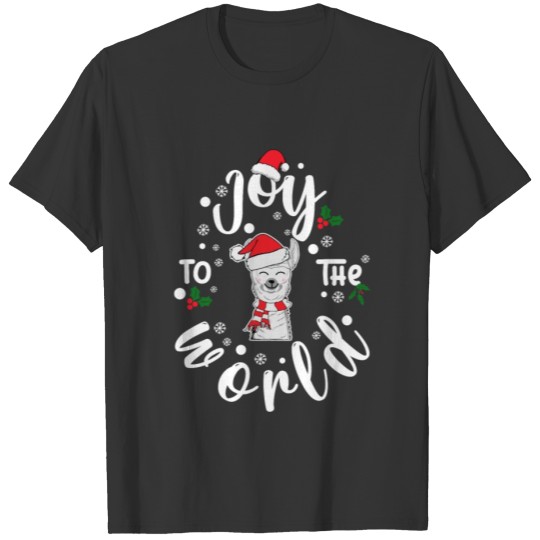 Christmas Llama Joy To The World Funny Llama T Shirts