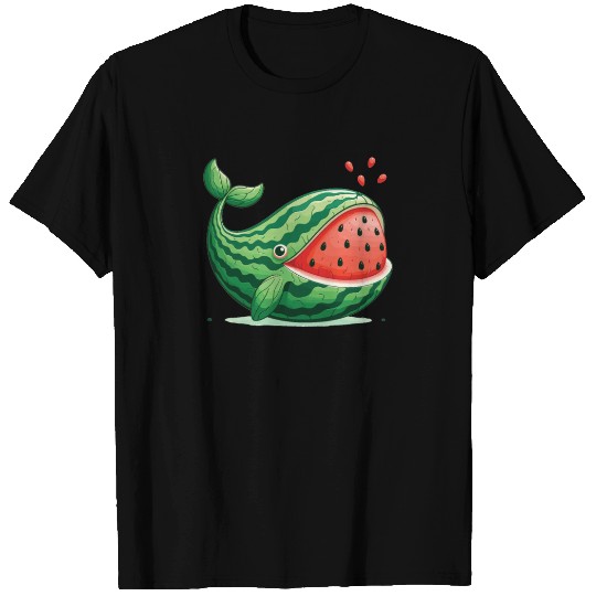 Melon Whale Funny Animal Made Of Vegetables T Shirts