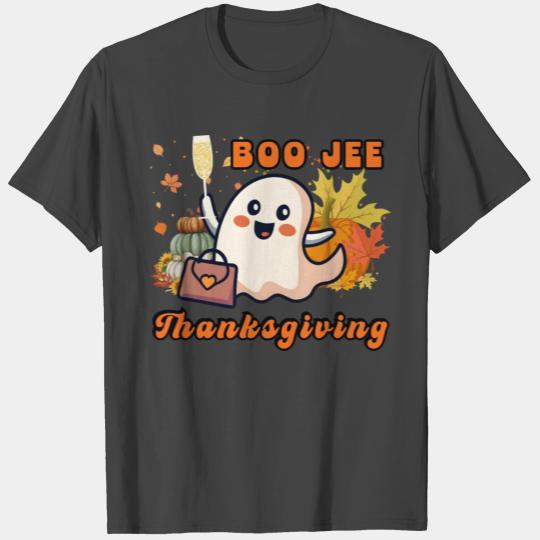 Boo Jee Thanksgiving - funny thanksgiving ghost re T Shirts