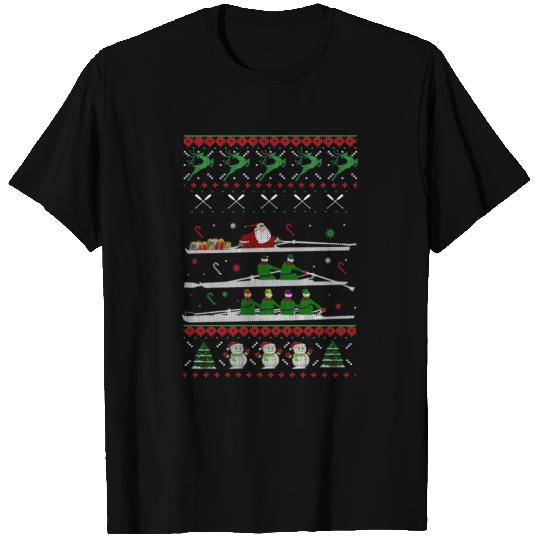 Merry Christmas Kayak Santa T Shirts