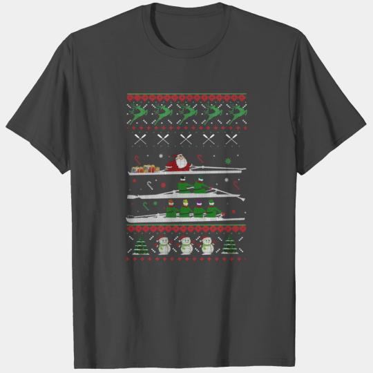 Merry Christmas Kayak Santa T Shirts