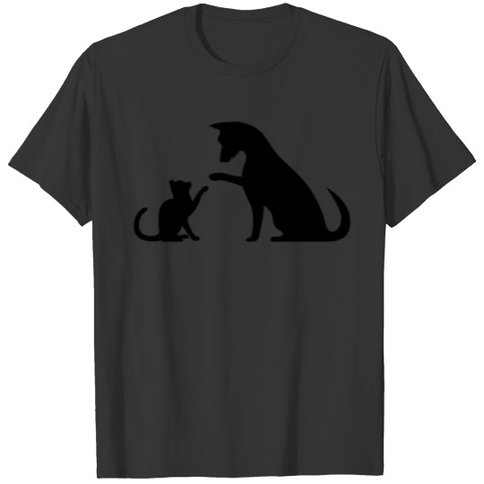 Black Cat and dog T Shirts