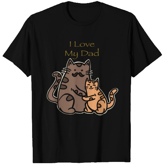 I Love My Dad Cute Meow T Shirts