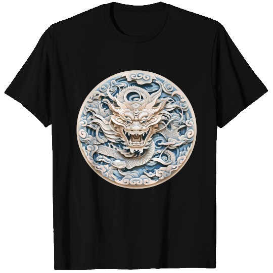 Folklore Dragon Mandala Art T Shirts