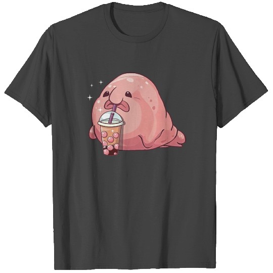 Kawaii Blobfish Boba Bubble Milk Tea T Shirts