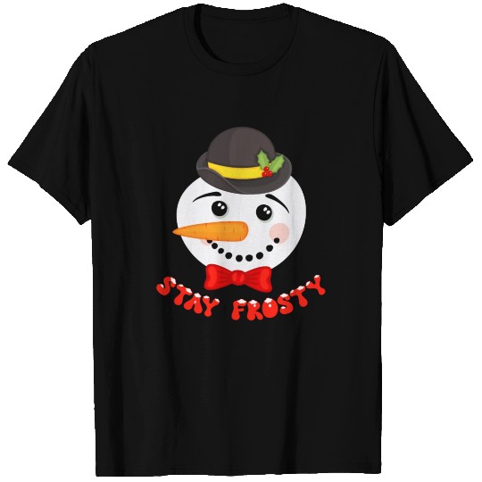 Snowman Head Snow Globe STAY FROSTY Funny T Shirts