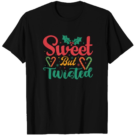 Christmas Sweet But Twisted Holiday Santa Claus T Shirts