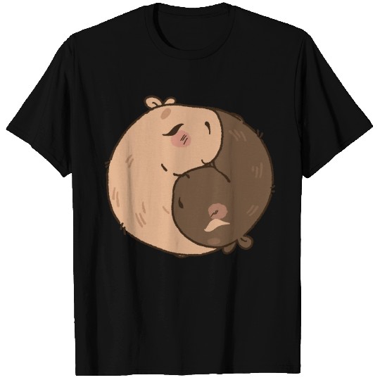 Yin and Yang Capybara T Shirts