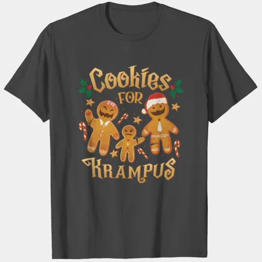 Creepy Gingerbread Cookies For Krampus Merry T Shirts