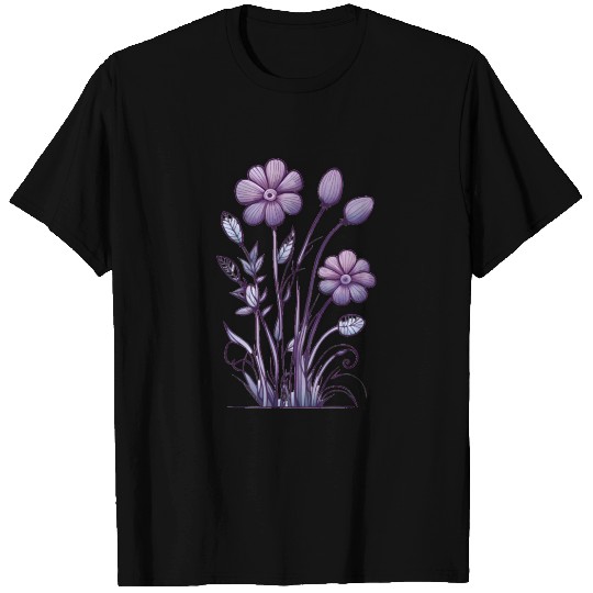 Lavender Majesty: A Tapestry of Orchids and Lilacs T Shirts