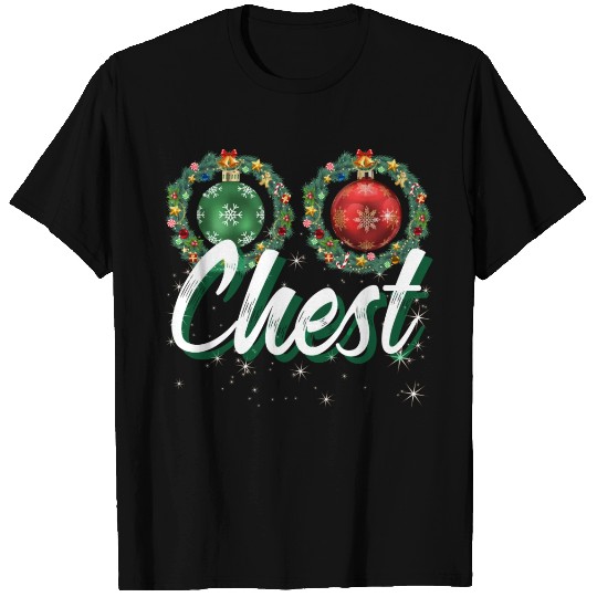 Chest Nuts Christmas Couple Funny Matching T Shirts