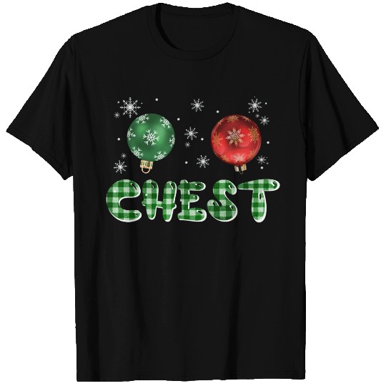 Chest Nuts Christmas Couple Funny Matching T Shirts
