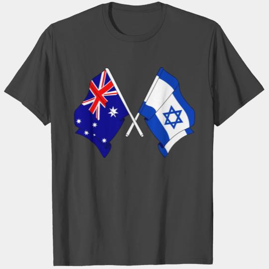 Flag of Australia and flag of Israel T Shirts