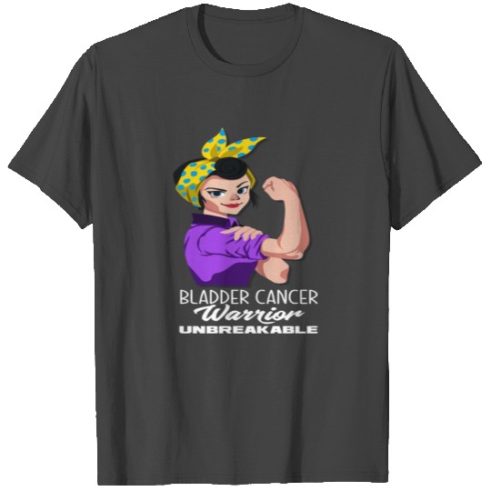 Unbreakable Bladder Cancer Warrior Awareness T Shirts