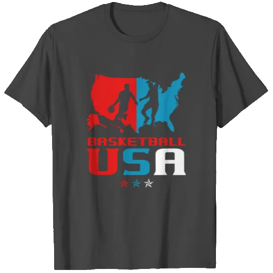 Basketball USA Independence Day American Flag T Shirts
