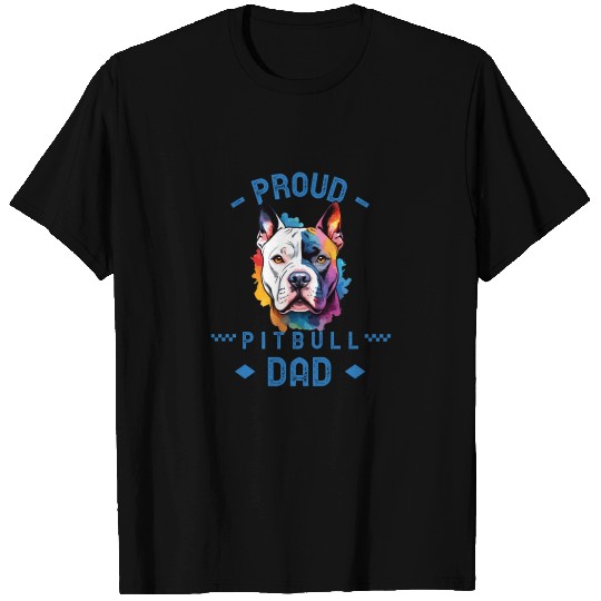 Proud pitbull dad dog lover gift T Shirts