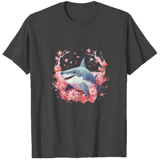 Shark Love Bubbles Valentine's Day Underwater T Shirts