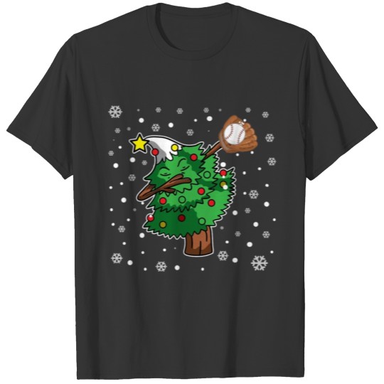 Christmas Tree Funny Dab Xmas Baseball Softball T Shirts