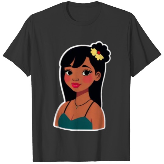 Black girl with a flower T Shirts