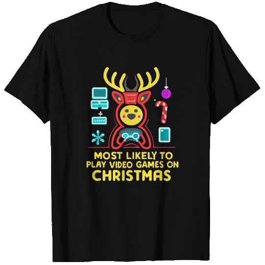 Candy Canes Most Likely To Play Video Games On T Shirts