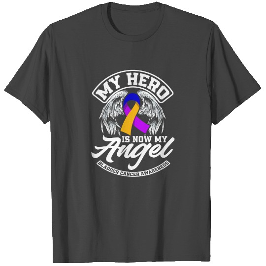 My Hero Is Now My Angel Bladder Cancer Awareness T Shirts