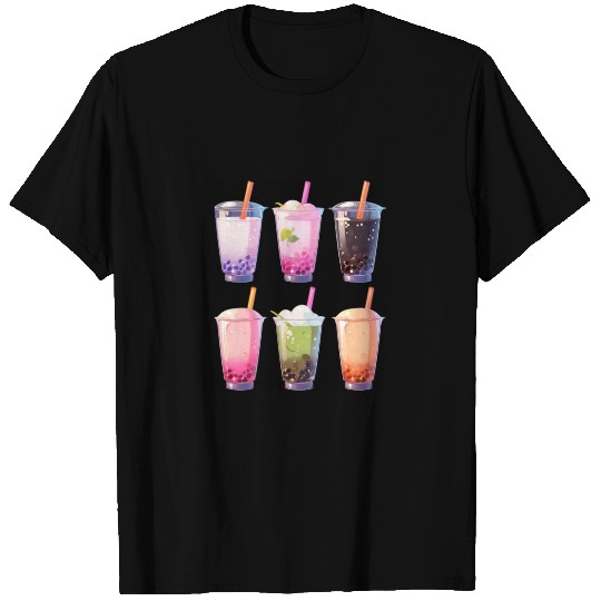 Boba Tea Bubble Milk Tea Drinks Kawaii T Shirts