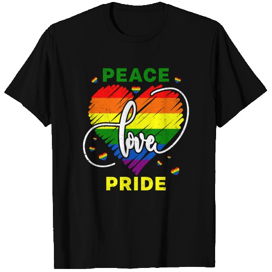 Lgbt Rainbow Gay Peace Love Pride T Shirts