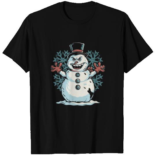 frosty snowman creepy T Shirts