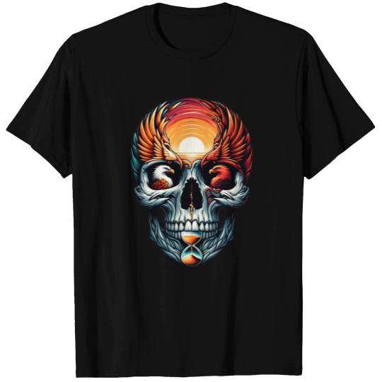 Rebirth and Resilience Skull T Shirts Sober Living