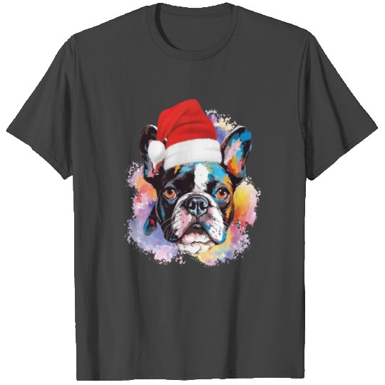 Christmas french bulldog T Shirts