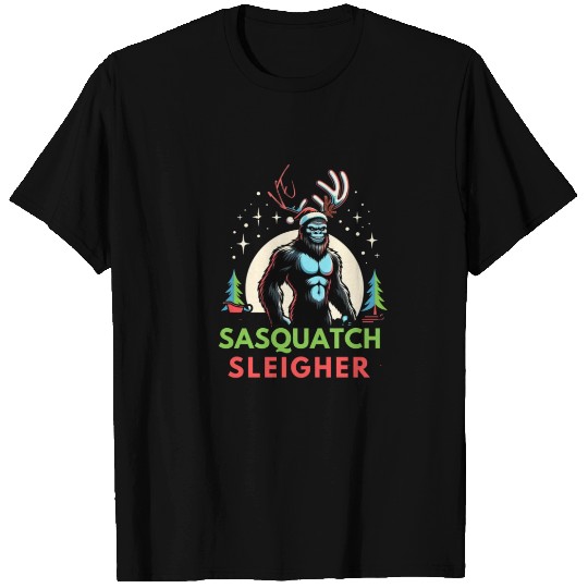 Holiday Hero: The Sasquatch Sleigher Christmas T Shirts