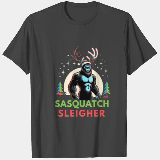 Holiday Hero: The Sasquatch Sleigher Christmas T Shirts