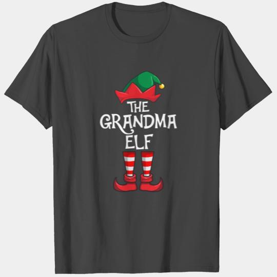 Grandma Elf Matching Family Christmas T Shirts