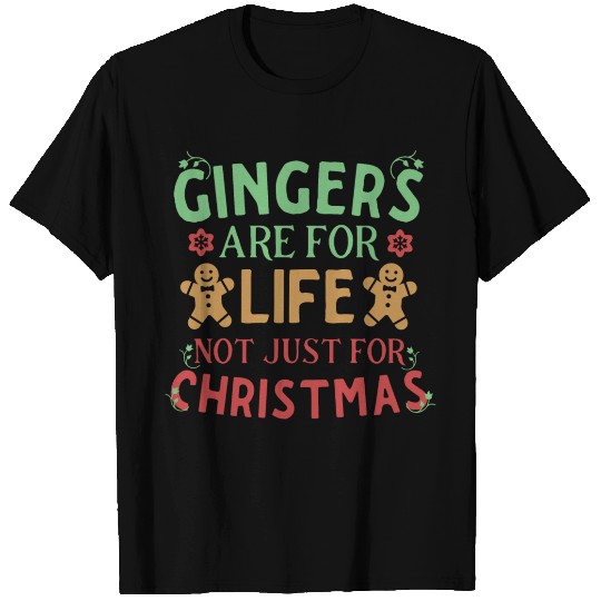 Gingers For Life Funny Christmas Gingerbread Man T Shirts