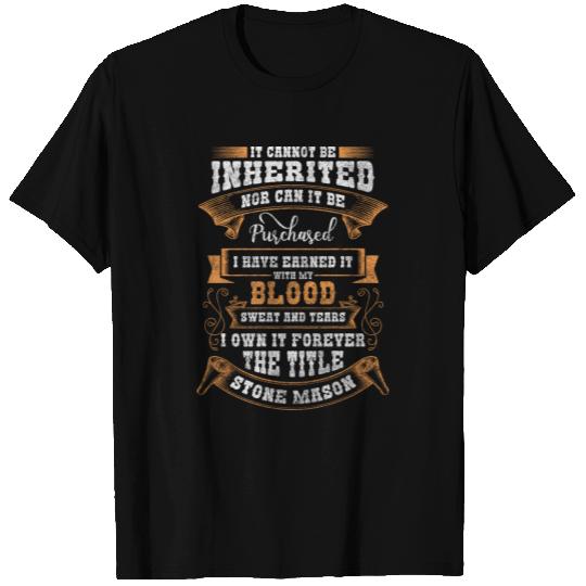 Stonemason Art Granite Craftsman T Shirts