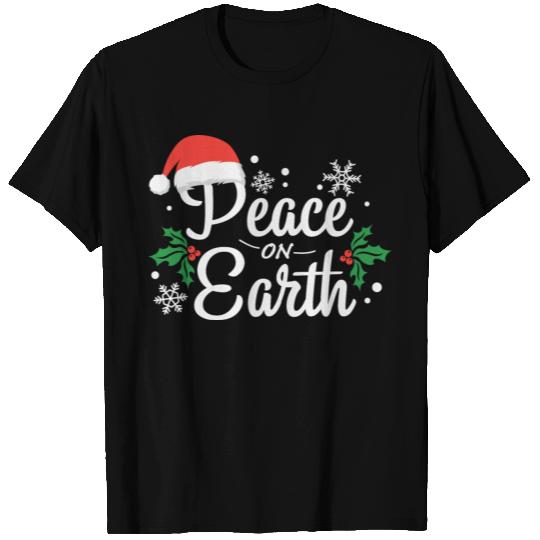 Peace On Earth Christmas Hat T Shirts