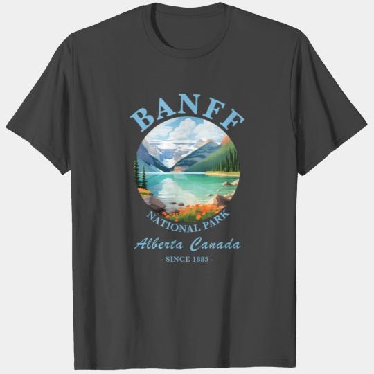 Banff Watercolor Landscape at Lake Louise T Shirts