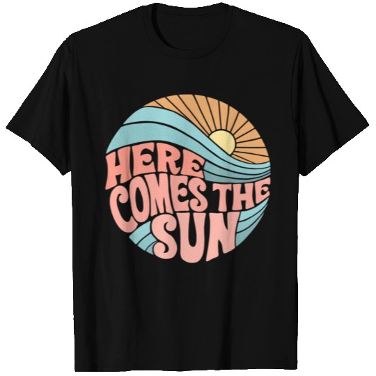 Pink Groovy Here Comes the Sun T Shirts