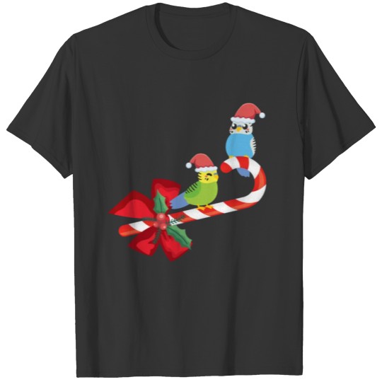 Cute Budgie Christmas Bird T Shirts