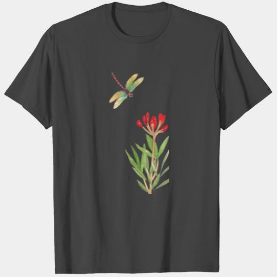 dragonfly flying over a plant T Shirts