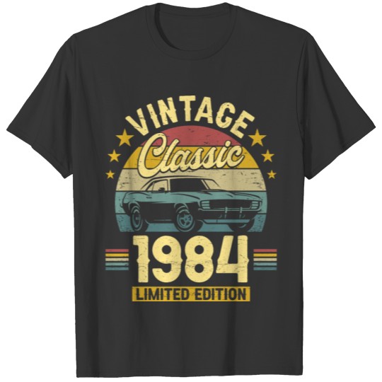 Limited Edition 1984 Birthday Vintage Muscle Car T Shirts