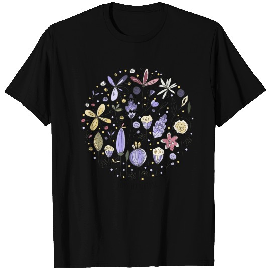 White Natural Flower T Shirts