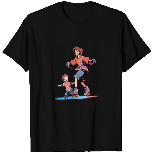 Roller Skating Mom Son Roller Skates Skater T Shirts