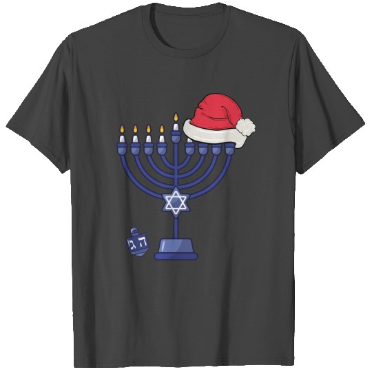 Menorah Jew Hanukkah Chanukah Christmas T Shirts